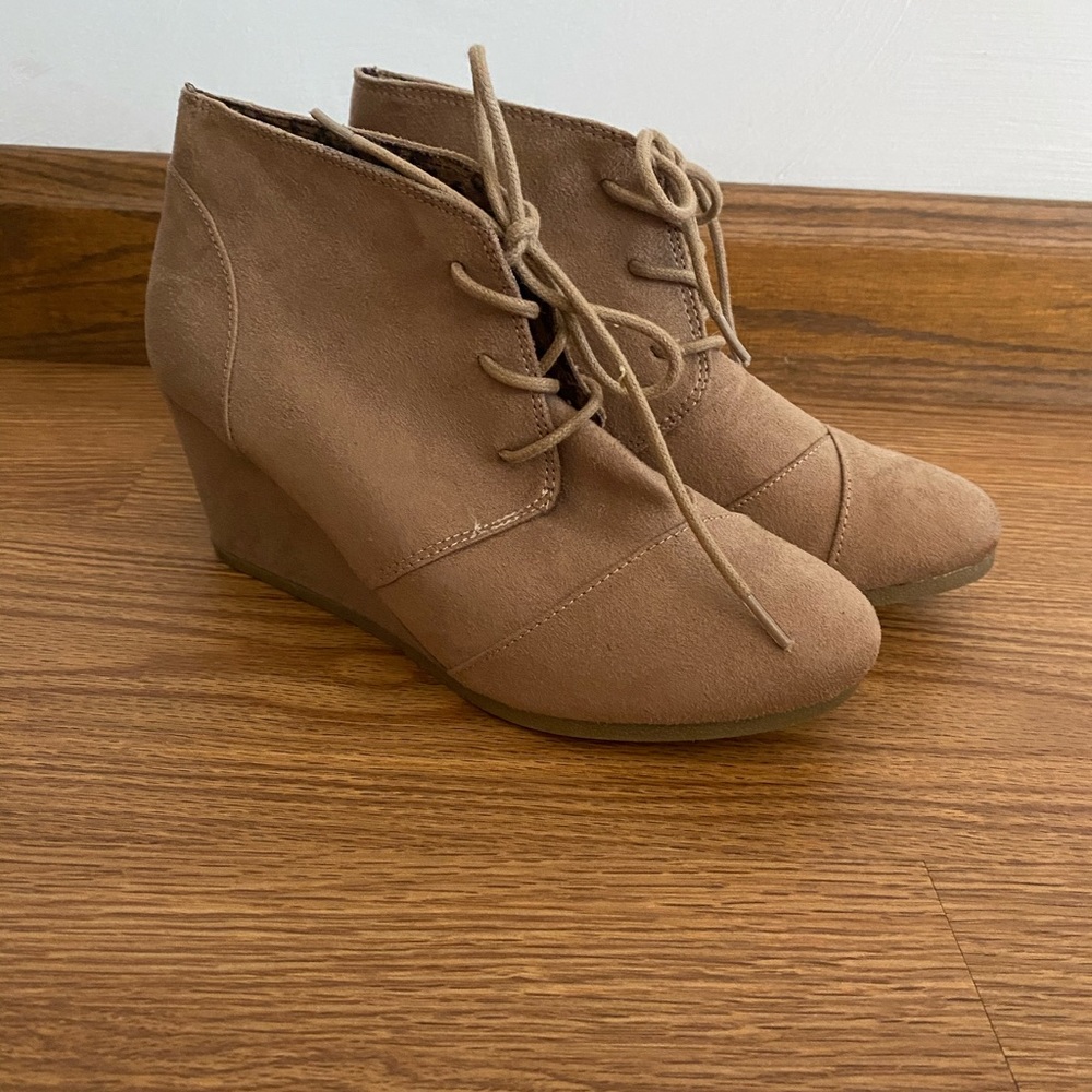 Beige booties